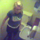 A hidden camera with no audio records a blonde woman pooping on a toilet then wiping her ass. She must have really had to go because it does not take very long for her to wipe. Looks like real voyeur material.